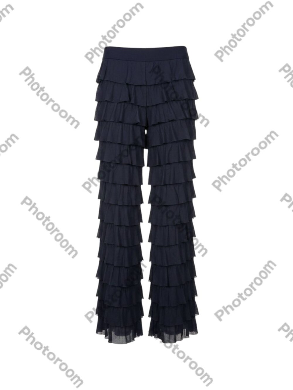 Mely Women's Ruffle Layered Pants M Black